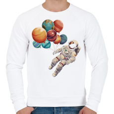 PRINTFASHION Űrhajós - Férfi pulóver - Fehér