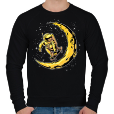 PRINTFASHION Űrhajós  - Férfi pulóver - Fekete