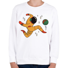 PRINTFASHION Űrhajós focista - Gyerek pulóver - Fehér