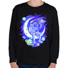 PRINTFASHION űrhajós - Gyerek pulóver - Fekete gyerek pulóver, kardigán
