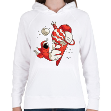 PRINTFASHION Űrhajós jégkrém - Női kapucnis pulóver - Fehér női pulóver, kardigán