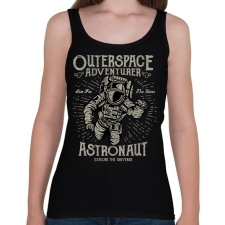 PRINTFASHION Űrhajós kaland - Női atléta - Fekete női trikó