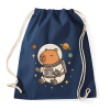 PRINTFASHION Űrhajós kapibara - Sportzsák, Tornazsák - Sötétkék