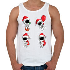 PRINTFASHION Űrhajós karácsonya - Férfi atléta - Fehér atléta, trikó