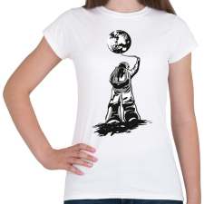 PRINTFASHION Űrhajós lufival - Női póló - Fehér női póló