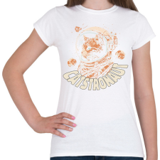 PRINTFASHION Űrhajós macska - Női póló - Fehér női póló