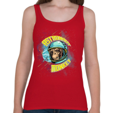 PRINTFASHION Űrhajós majom - Női atléta - Cseresznyepiros női trikó