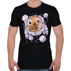 PRINTFASHION Űrhajós mopsz - Férfi póló - Fekete
