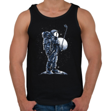 PRINTFASHION Űrhajós szelfi - Férfi atléta - Fekete atléta, trikó