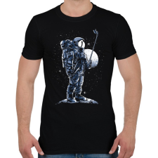 PRINTFASHION Űrhajós szelfi - Férfi póló - Fekete férfi póló