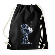 PRINTFASHION Űrhajós szelfi - Sportzsák, Tornazsák - Fekete tornazsák