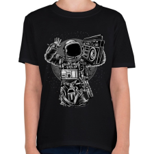 PRINTFASHION Űrhajós zenegép - Gyerek póló - Fekete gyerek póló