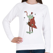 PRINTFASHION Úri béka - Női pulóver - Fehér női pulóver, kardigán