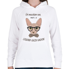 PRINTFASHION Úri macskám van 2  - Női kapucnis pulóver - Fehér