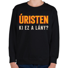 PRINTFASHION Úristen ki ez a lány - Gyerek pulóver - Fekete gyerek pulóver, kardigán