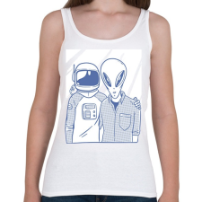PRINTFASHION Űrlény és Űrhajós - Női atléta - Fehér női trikó