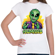 PRINTFASHION Űrlény mém - Női póló - Fehér