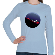 PRINTFASHION Űrpasi - Női hosszú ujjú póló - Világoskék női póló