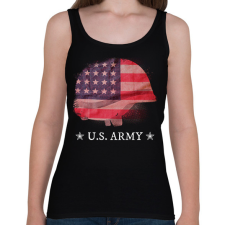 PRINTFASHION US ARMY - Női atléta - Fekete női trikó
