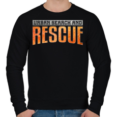 PRINTFASHION US&Rescue - Férfi pulóver - Fekete