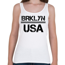 PRINTFASHION Usa brooklyn - Női atléta - Fehér női trikó