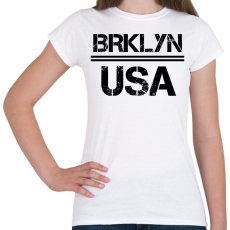 PRINTFASHION Usa brooklyn - Női póló - Fehér