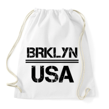 PRINTFASHION Usa brooklyn - Sportzsák, Tornazsák - Fehér tornazsák