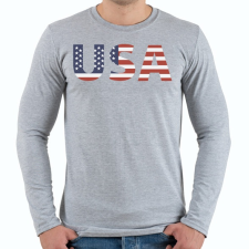 PRINTFASHION usa - Férfi hosszú ujjú póló - Sport szürke férfi póló