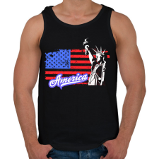 PRINTFASHION usa liberty - Férfi atléta - Fekete atléta, trikó