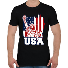 PRINTFASHION usa liberty - Férfi póló - Fekete férfi póló