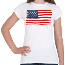 PRINTFASHION USA zászló - Női póló - Fehér női póló