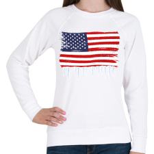 PRINTFASHION USA zászló - Női pulóver - Fehér női pulóver, kardigán