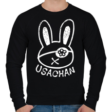 PRINTFASHION Usachan - Férfi pulóver - Fekete