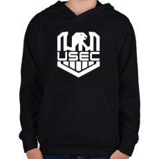 PRINTFASHION USEC - Escape from Tarkov - Gyerek kapucnis pulóver - Fekete