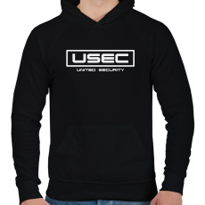 PRINTFASHION USEC - United Security - Férfi kapucnis pulóver - Fekete