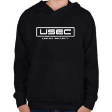 PRINTFASHION USEC - United Security - Gyerek kapucnis pulóver - Fekete gyerek pulóver, kardigán