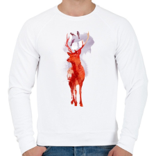 PRINTFASHION Useless deer - Férfi pulóver - Fehér férfi pulóver, kardigán