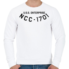 PRINTFASHION USS Enterprisee NCC - Férfi pulóver - Fehér férfi pulóver, kardigán
