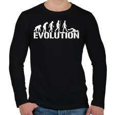 PRINTFASHION Úszás evolúció - Férfi hosszú ujjú póló - Fekete férfi póló