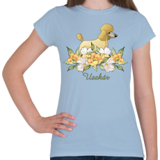 PRINTFASHION Uszkár - Női póló - Világoskék