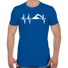 PRINTFASHION Úszó szívverés - Férfi póló - Királykék