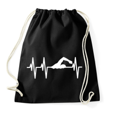 PRINTFASHION Úszó szívverés - Sportzsák, Tornazsák - Fekete tornazsák