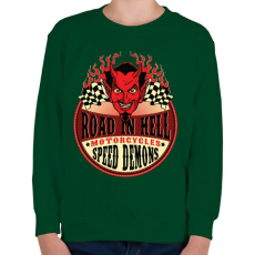 PRINTFASHION Út a pokolban - Gyerek pulóver - Sötétzöld