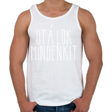 PRINTFASHION utálok mindenkit1 - Férfi atléta - Fehér