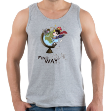 PRINTFASHION Utazás - Férfi atléta - Sport szürke atléta, trikó