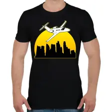 PRINTFASHION Utazás  - Férfi póló - Fekete férfi póló