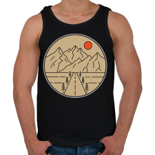 PRINTFASHION Utazás, túra - Férfi atléta - Fekete atléta, trikó