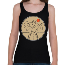 PRINTFASHION Utazás, túra - Női atléta - Fekete női trikó