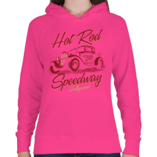PRINTFASHION Utazók - Női kapucnis pulóver - Fukszia