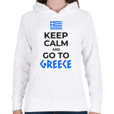 PRINTFASHION UTAZZ GÖRÖGORSZÁGBA - Női kapucnis pulóver - Fehér női pulóver, kardigán